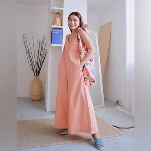 Uniqlo Peach Sleeveless Jumpsuit
